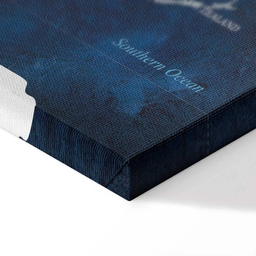 Glezna ar pasaules karti tumi zilos toņos - Tumši zila pasaule, 93940 ART XL