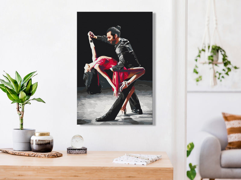 Kanva uz audekla "izkrāso pēc cipariem" - Ballroom Dance 40x60 cm Artgeist