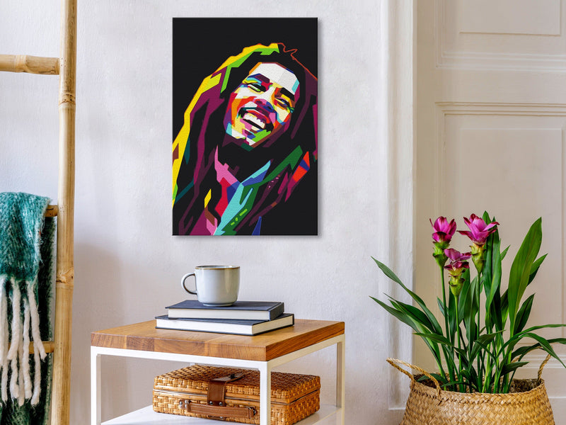 Kanva uz audekla "izkrāso pēc cipariem" - Bob Marley 40x60 cm Artgeist