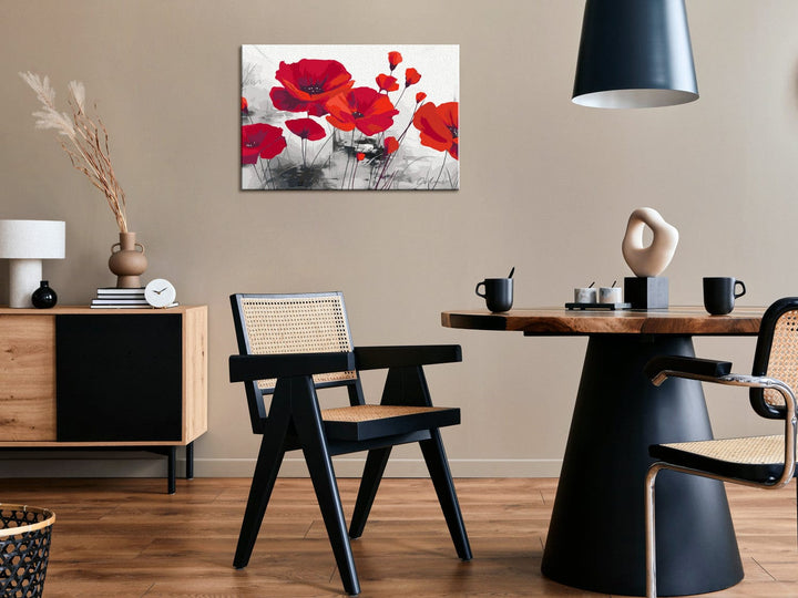 Glezna ar magonēm "izkrāso pēc cipariem"  - Sarkanās magones, 60x40 cm Artgeist