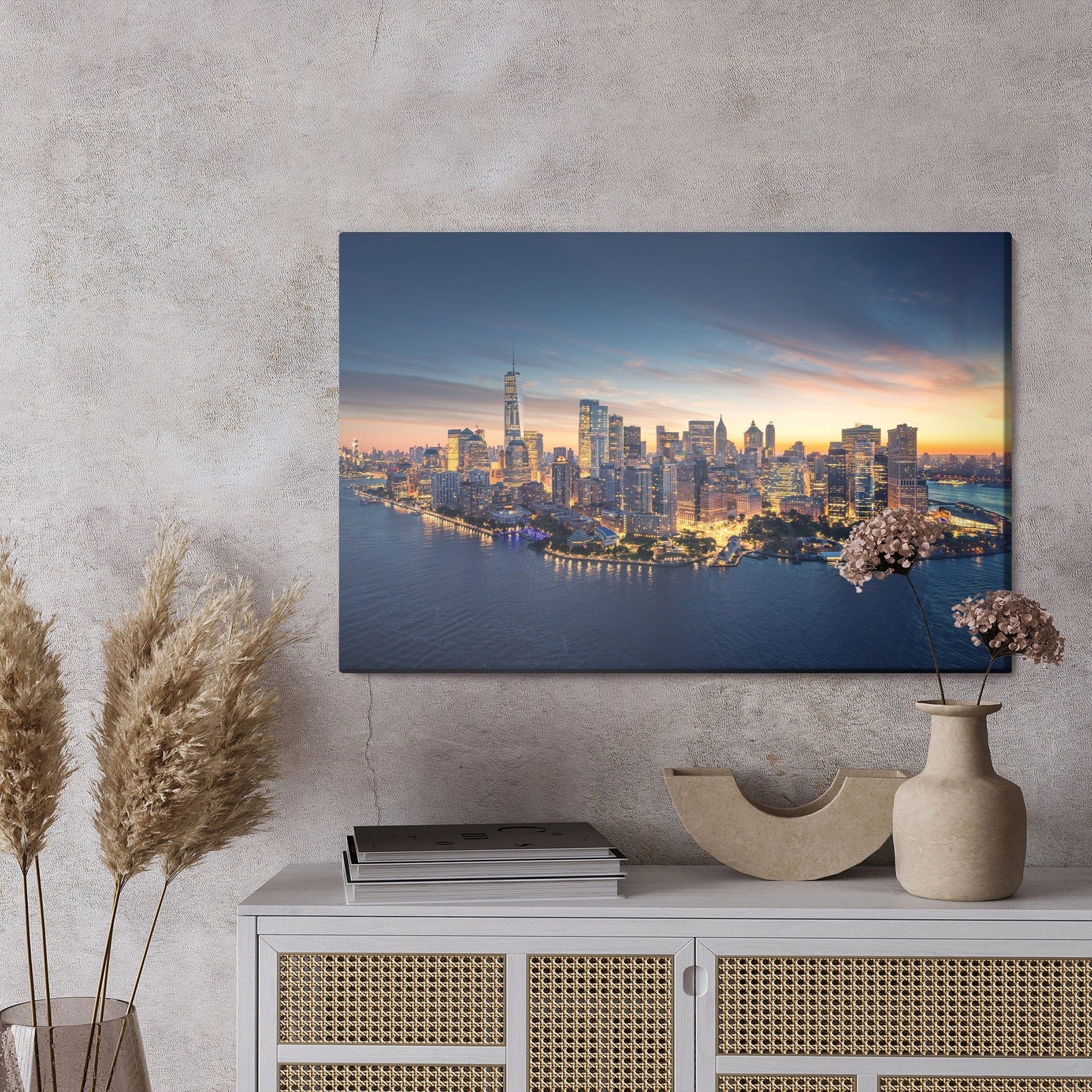 Kanva - Vakara panorāma Ņujorkā, N-1413 X-ART