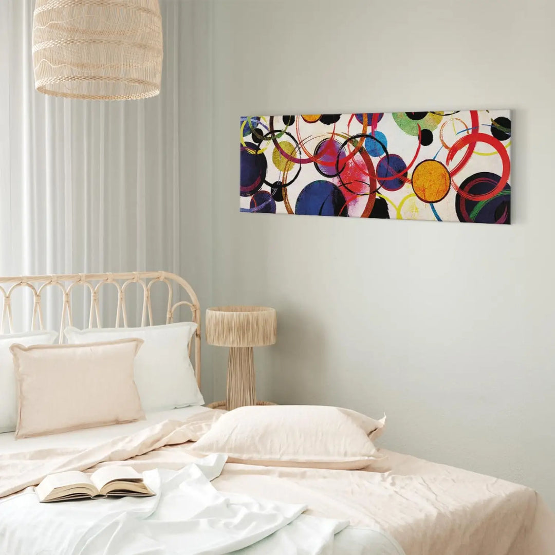 Kanva - Daudzkrāsaini apļi | musdienīgs stils | 93152 ART XL