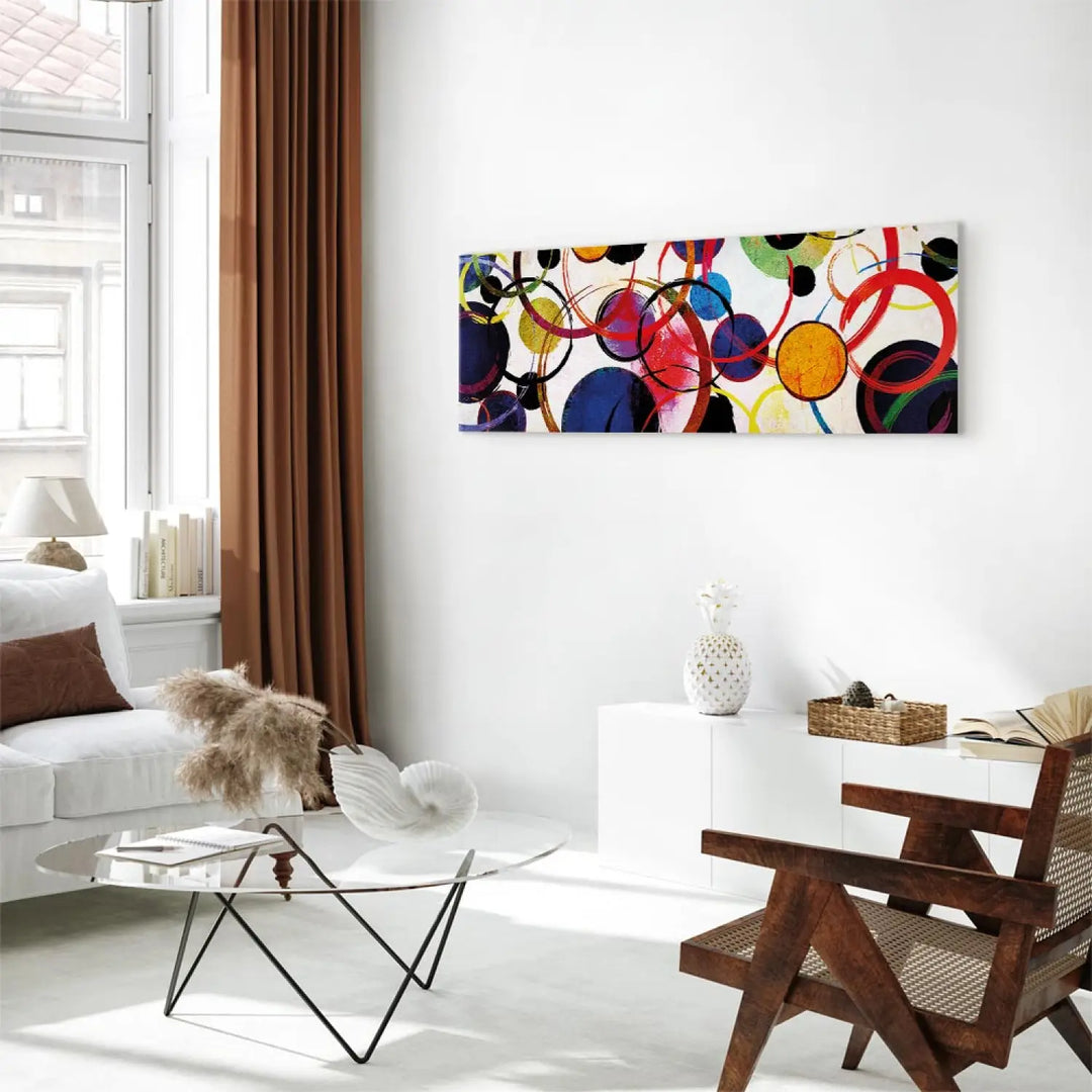 Kanva - Daudzkrāsaini apļi | musdienīgs stils | 93152 ART XL