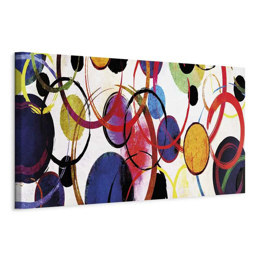 Kanva - Daudzkrāsaini apļi | musdienīgs stils | 93152 ART XL