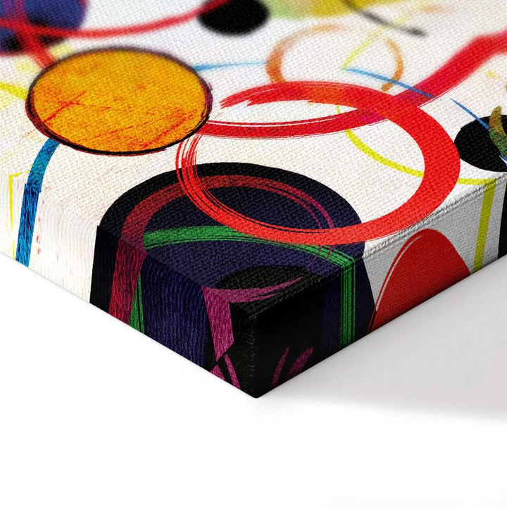 Kanva - Daudzkrāsaini apļi | musdienīgs stils | 93152 ART XL