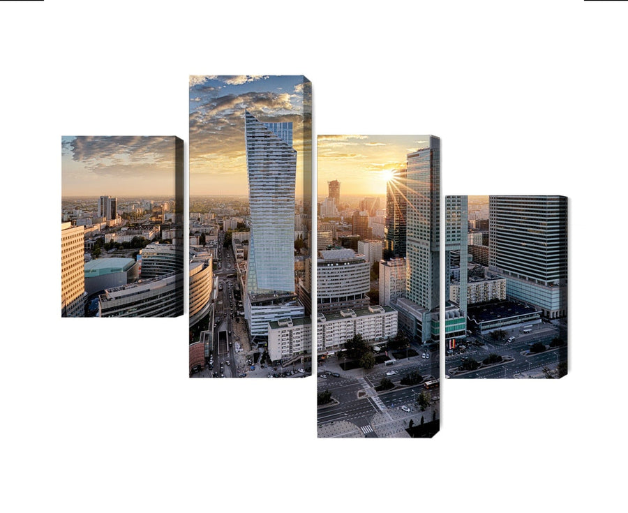 Kanva - Varšavas debesskrāpji saulrietā, N-2581 X-ART