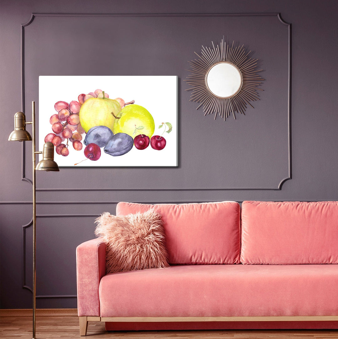 Kanva - Vasaras augļi, gleznoti akvareļos, N-627 X-ART