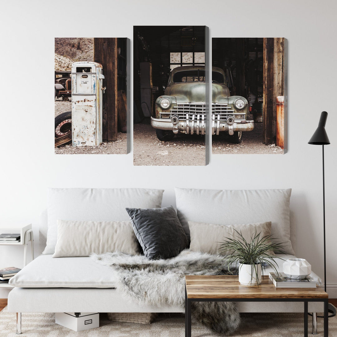 Kanva - Vecs auto vintāžas stilā, N-3418 X-ART