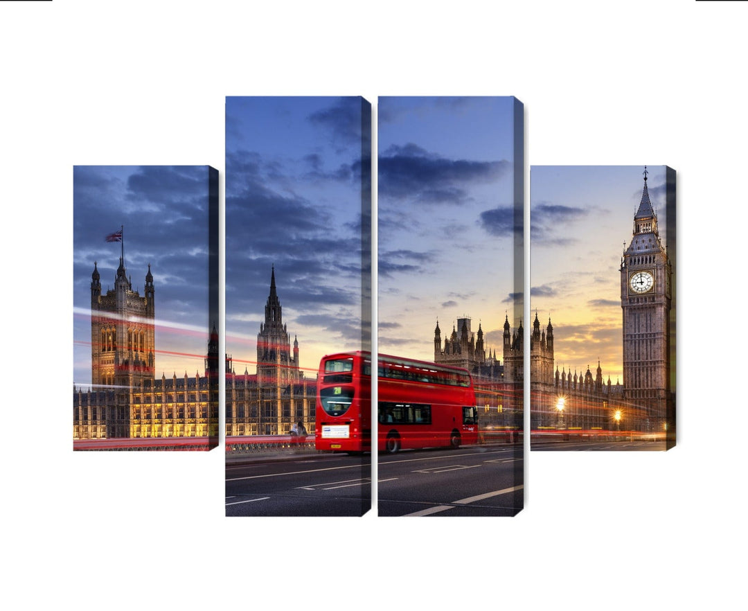 4 daļu kanva: Vestminsteras skats, Londona X-ART