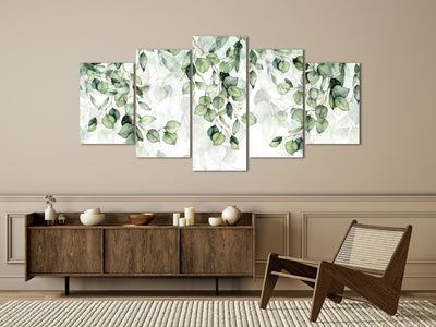 Canva - Lightness, delicate composition with twigs in shades of green, 151433 G-ART