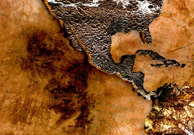 Glezna - Vintāžas pasaules karte brūnos toņos, 55248, (x3) Tapetenshop.lv.