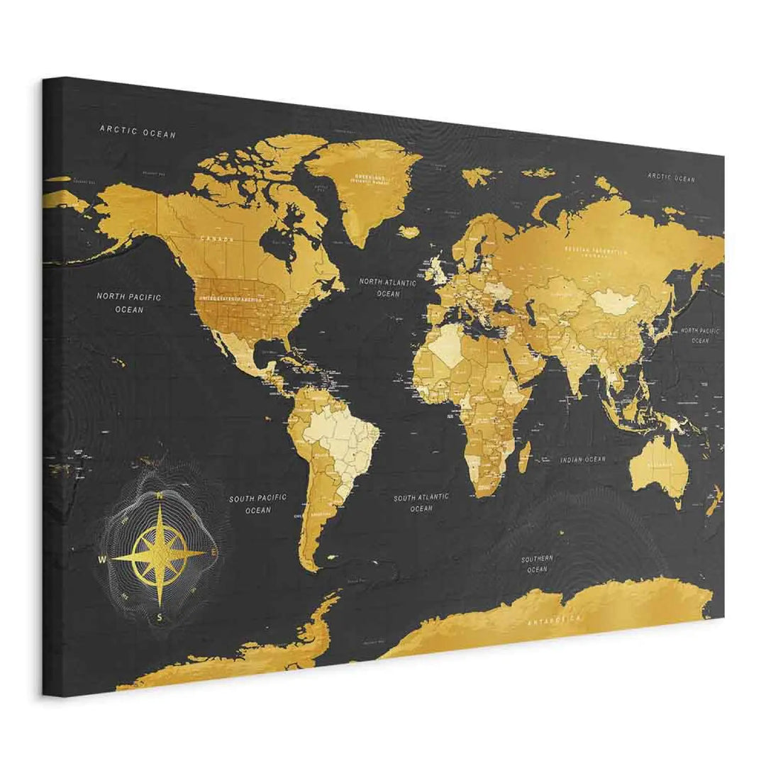 Canva World Maps: Gold World