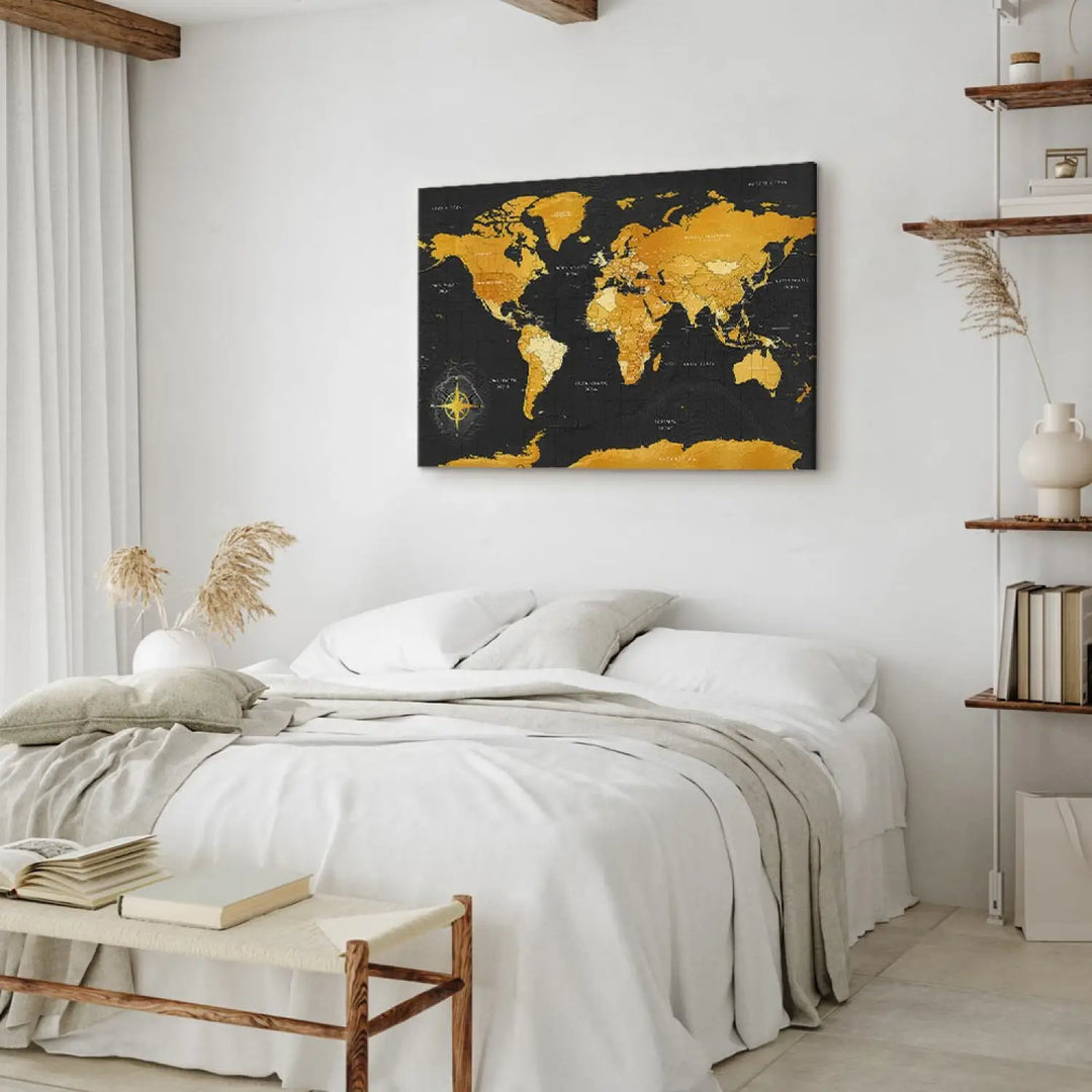 Canva World Maps: Gold World