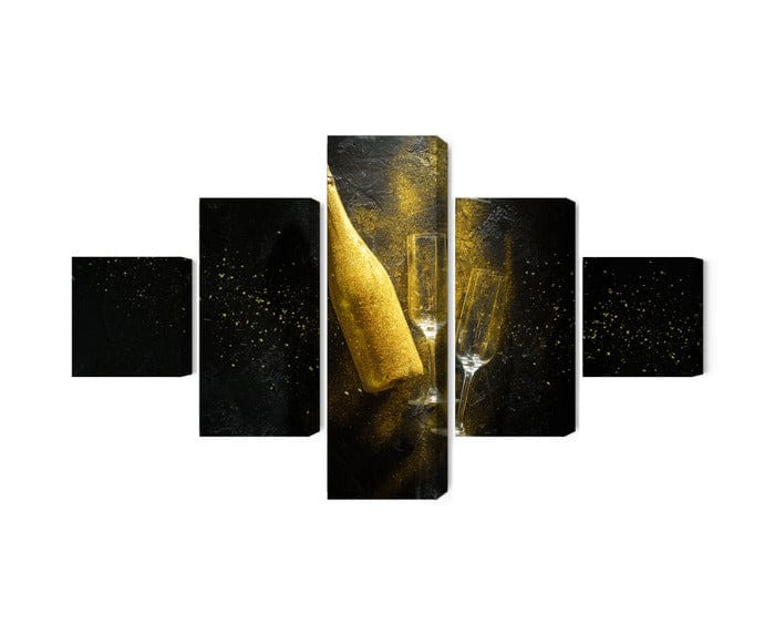 Kanva - Zelta šampanieša pudele, N-3642 X-ART