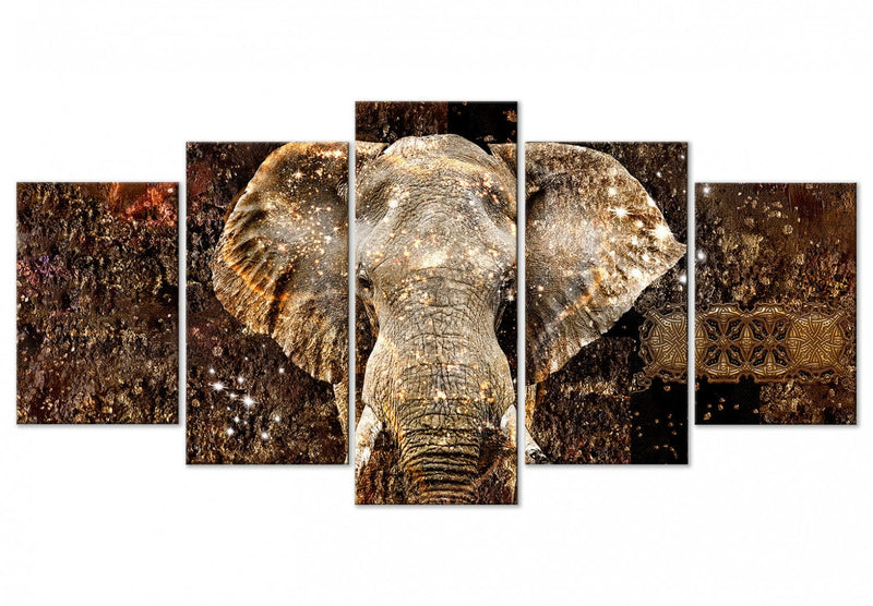 Canva - Golden elephant, 143423 G-ART