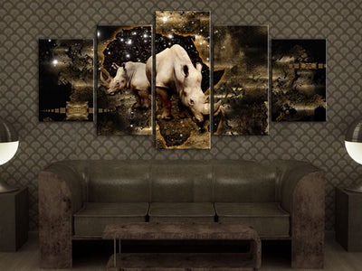 Канва - Золотой носорог, (x 5), 50002 G-ART.