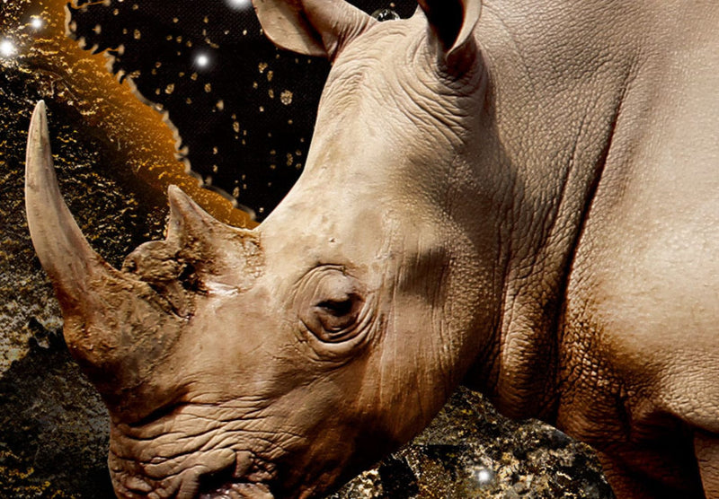 Canva - Golden rhinoceros, (x 5), 50002 G-ART.