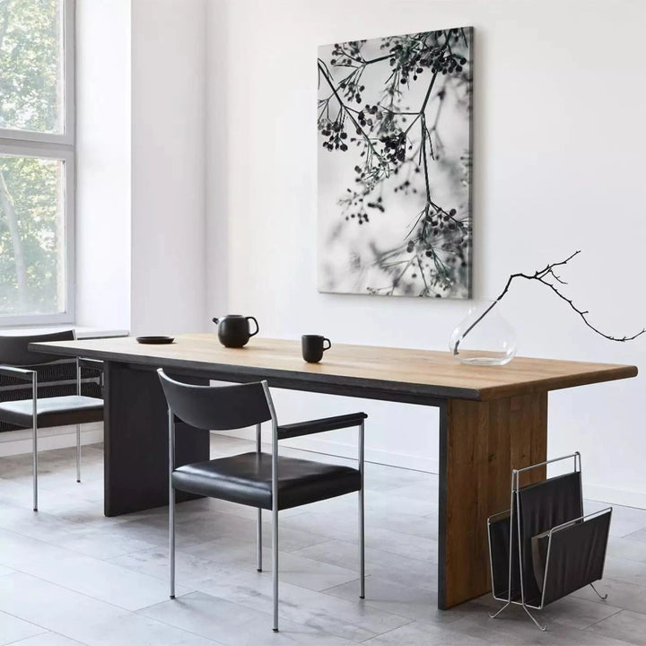 Kanva - Ziedoši zariņi (melnbalta versija),  (x 1), premium druka G-ART