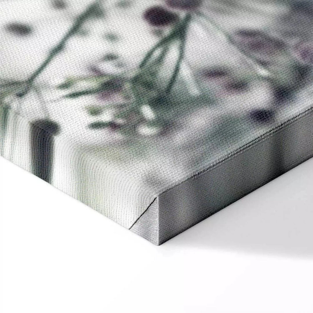 Kanva - Ziedoši zariņi (melnbalta versija),  (x 1), premium druka G-ART
