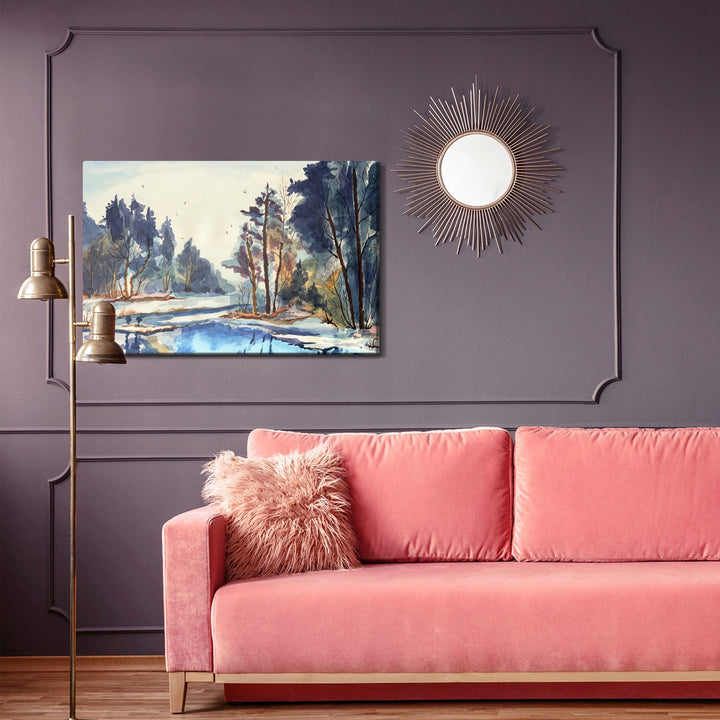 Kanva - Ziemas ainava, it kā gleznota, N-1181 X-ART