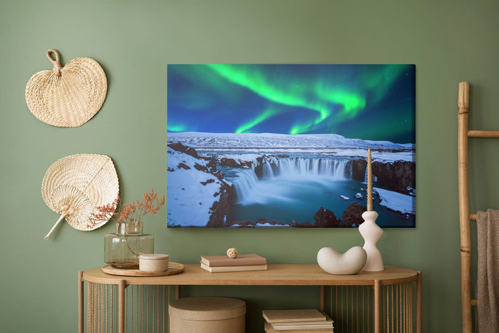 Kanva - Ziemeļu gaisma virs ūdenskrituma, N-1570 X-ART