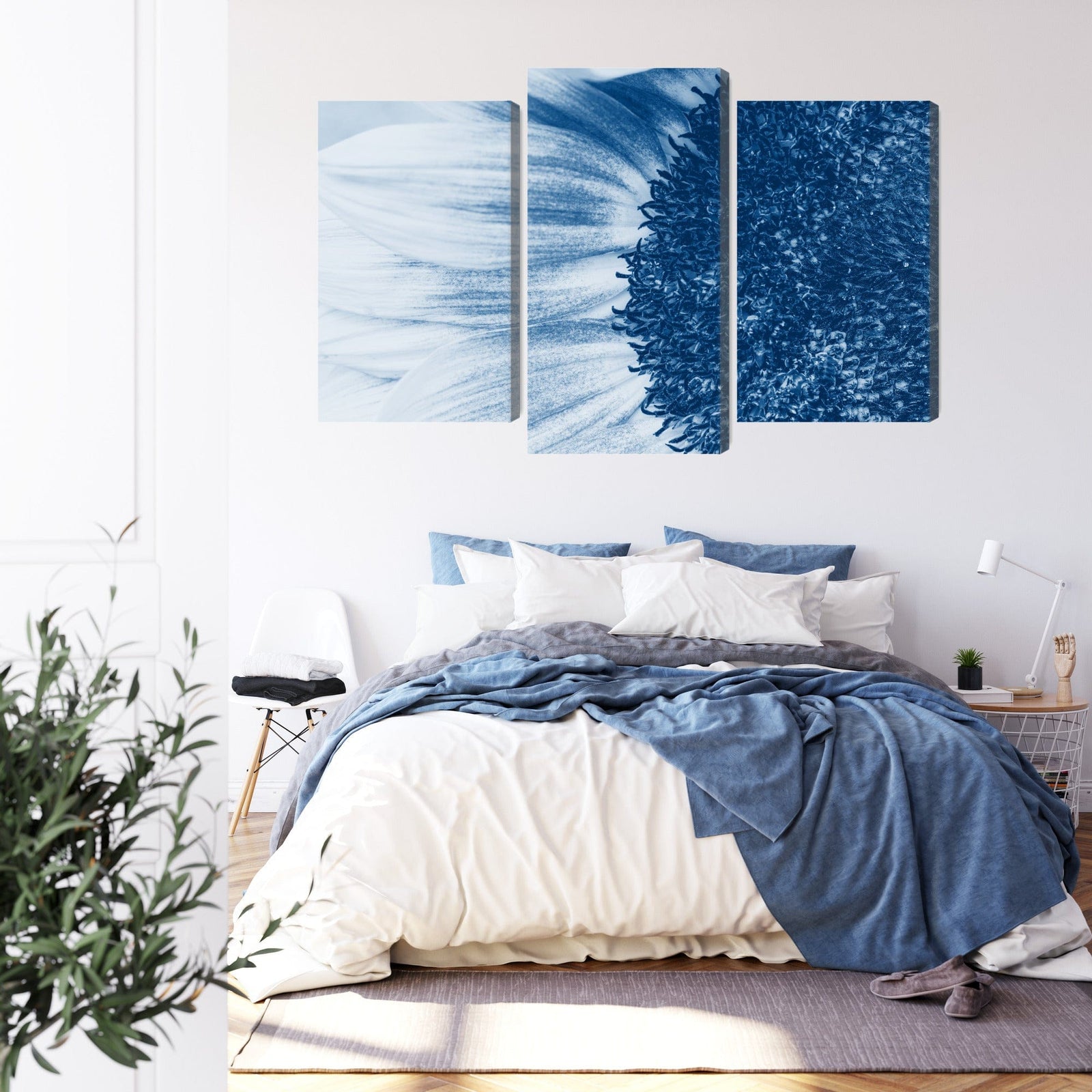 Kanva: Zila saulespuķe makro mērogā X-ART