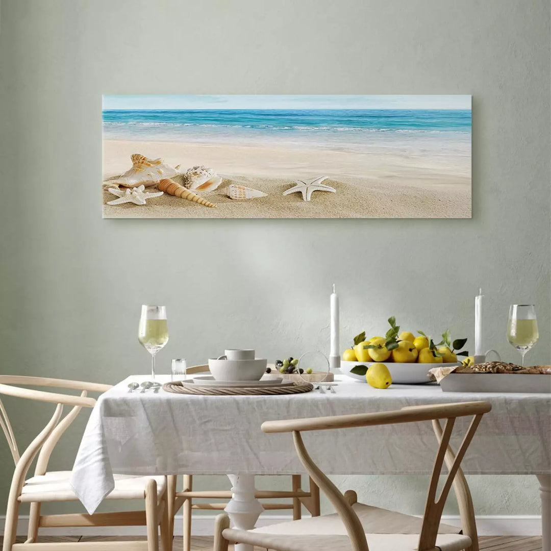 Glezna Jūras Krasts un Gliemežvāki – Dekors Vannas Istabai ART XL