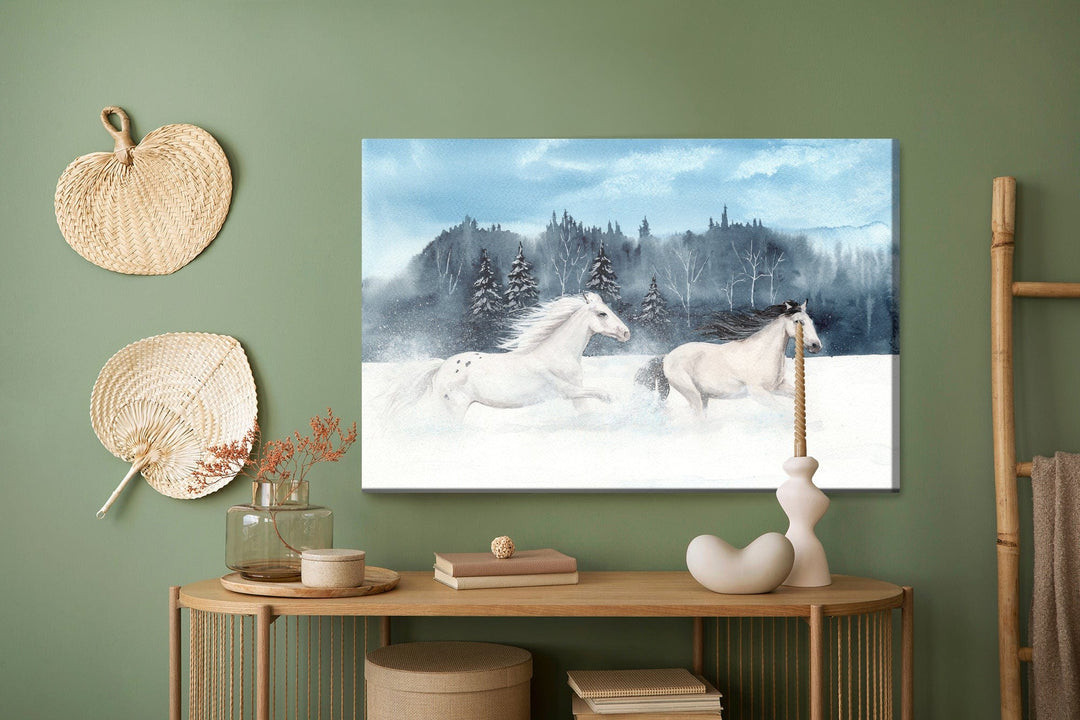 Kanva - Zirgi galopē cauri sniegam X-ART