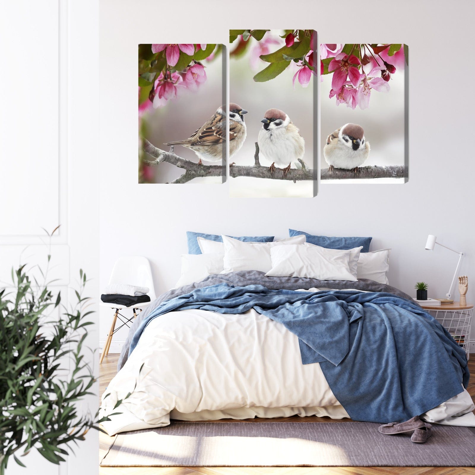 Kanva - Zvirbuļi starp ziediem, N-4020 X-ART