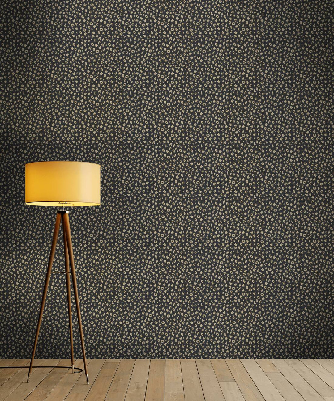 Karl LAGERFELD tapetes leoparda stilā, melns ar zeltu - 1343304 AS Creation
