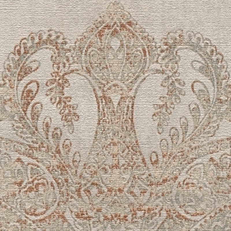 Classic Baroque wallpaper with ornaments in beige and brown, 1374027 AS Creation