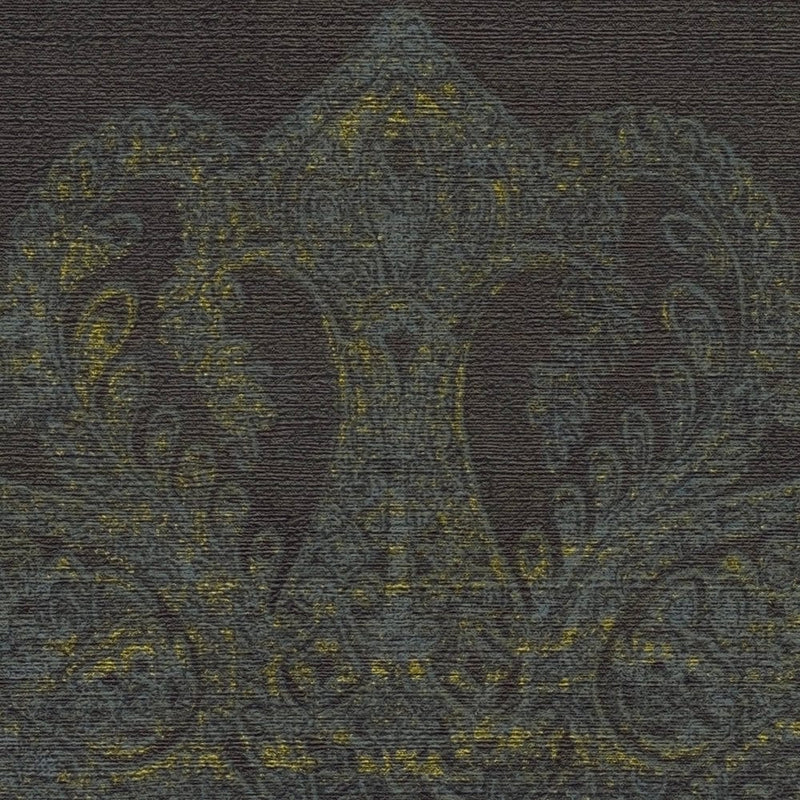 Classic Baroque wallpaper with ornament in black, 1374033 AS Creation