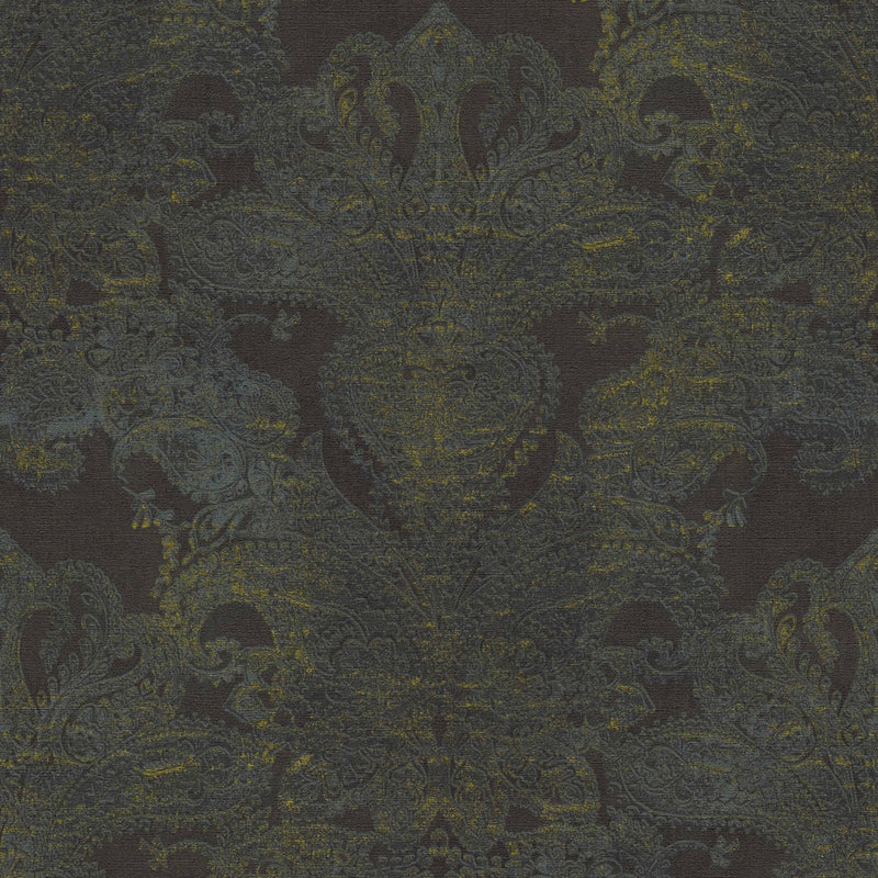 Classic Baroque wallpaper with ornament in black, 1374033 AS Creation