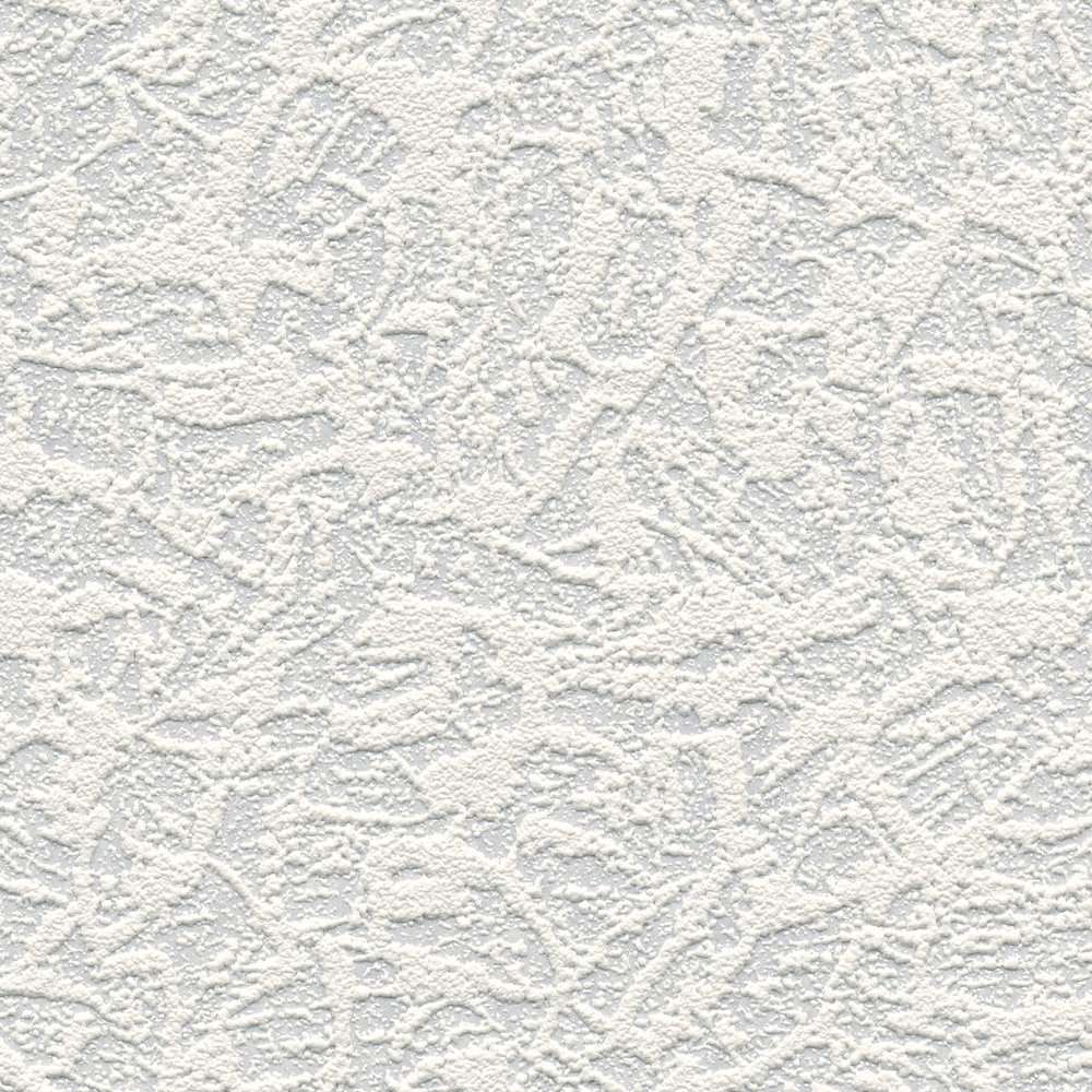 Krāsojamās tapetes ar apmetuma izskatu - baltas 643018 (1.06x25m) AS Creation