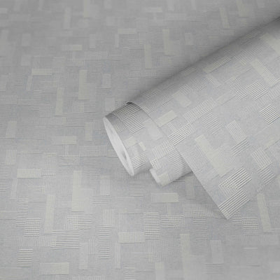 Retro wallpaper with geometric design and 3D effect, colored 262110 AS Creation