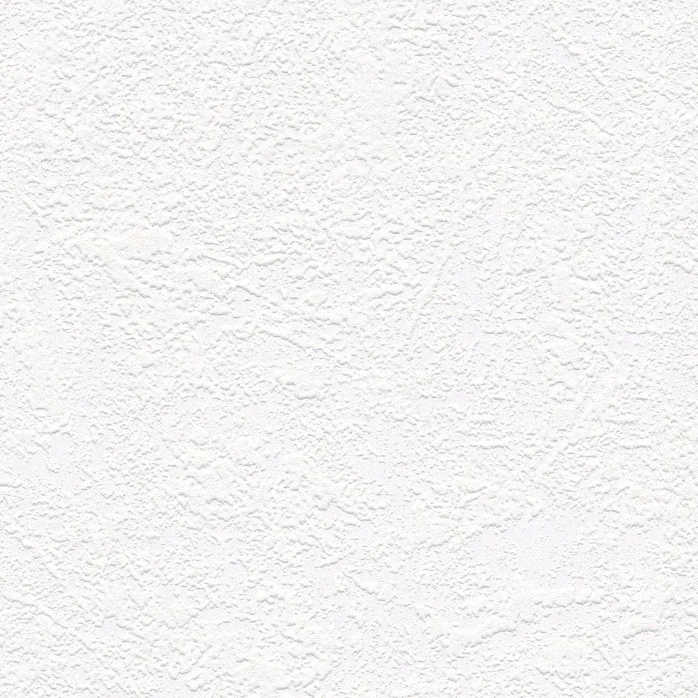 Krāsojamas tapetes tīri baltā krāsā ar ģipša struktūru, 248718 AS Creation
