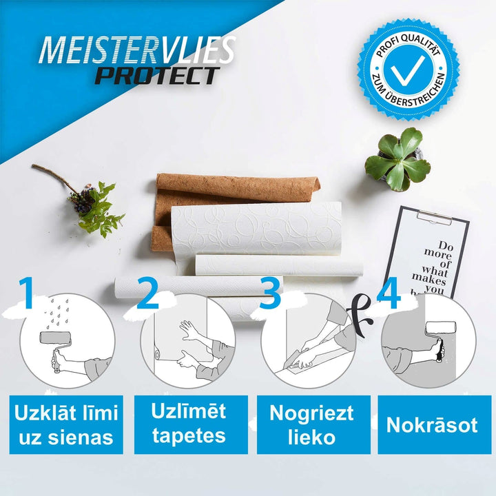 Krāsojamas tapetes ar ģipša struktūru, izturīgas, PRO, 248817 AS Creation