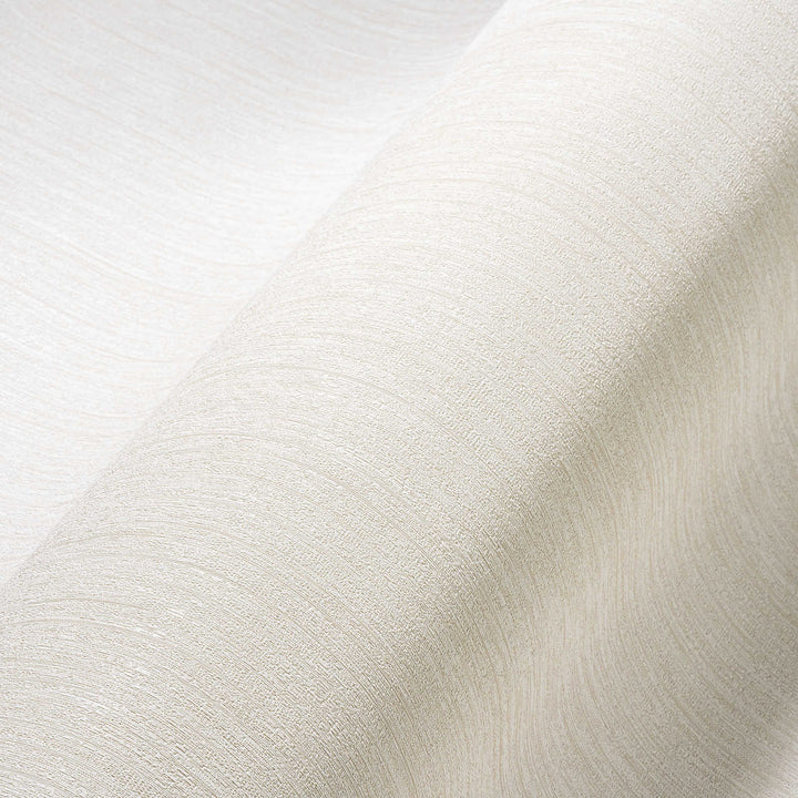 Cream-white wallpaper with a satin finish and a natural textured effect - wallpaper roll