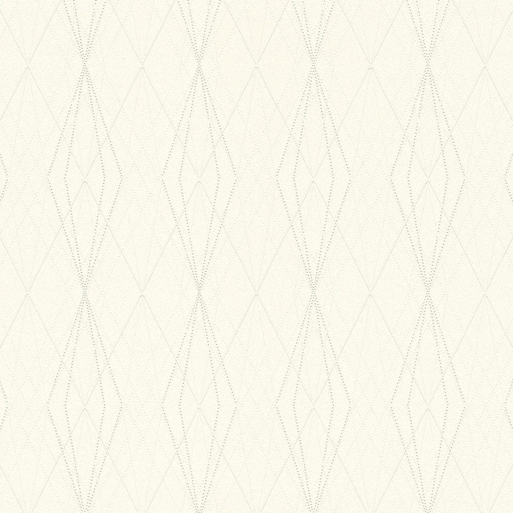 Baltas tapetes ar grafisku rakstu Emotion Graphic AS Creation 368801 AS Creation