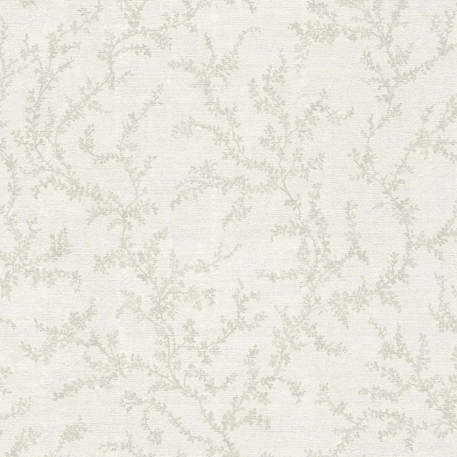 Tapetes dabiskos toņos ar smalku vītolu dizainu, gaiši pelēka, 3010567 AS Creation