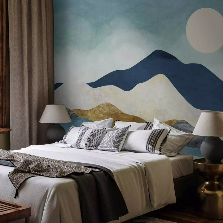 Fototapeet - Pehmete pastelsete toonidega kuldsed mäed, 150562