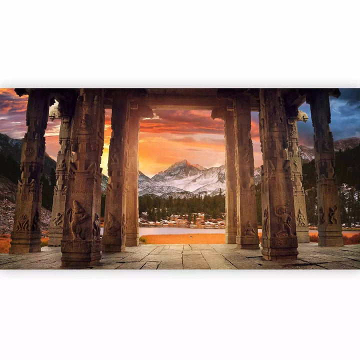 Lielformāta 3D fototapetes - Klinšu tempļa taka, 550x270 cm, 59792 Tapetenshop.lv