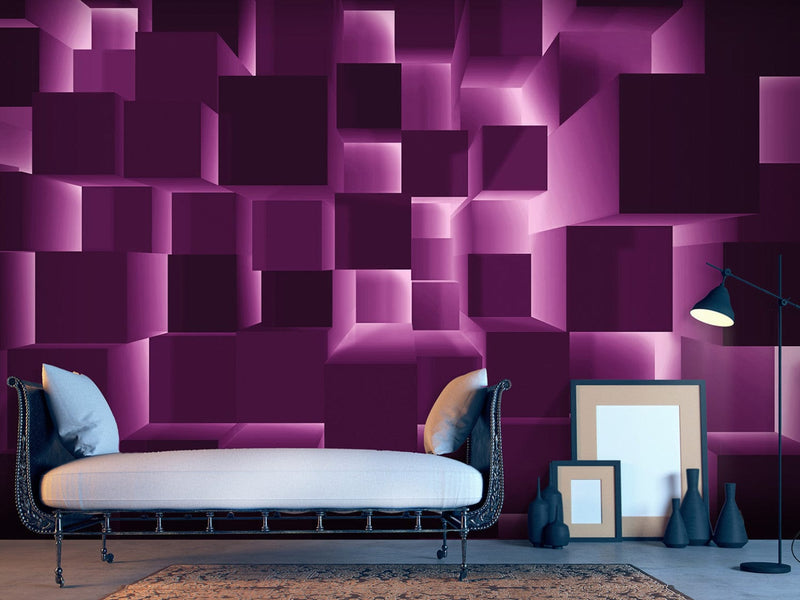 Suurikokoinen 3D Valokuvatapetti violetissa värissä - Violetti hitti, 91372 G-ART