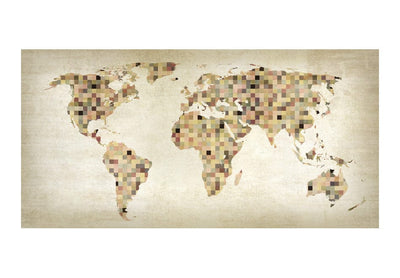 Lielformāta fototapetes ar pasaules karti - Klusuma oāze, 550x270 cm G-ART