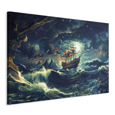 Lielformāta glezna - Aizmirsts ceļojums - pazudušais pirātu kuģis, 151564, XXL izmērs G-ART