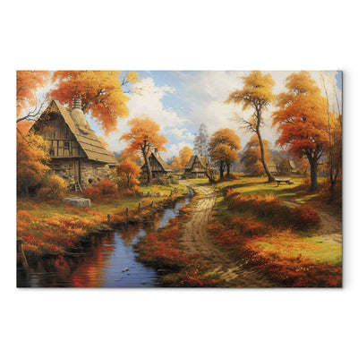 Lielformāta glezna - lauku ainava rudenī, 151576, XXL izmērs Tapetenshop.lv