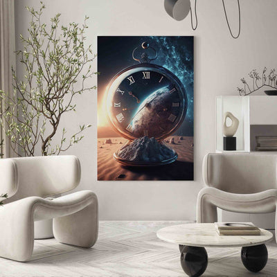 Lielformāta glezna - Planetārās smilšu pulksteņi - abstrakcija ar kosmosa motīvu , 151107, XXL Tapetenshop.lv