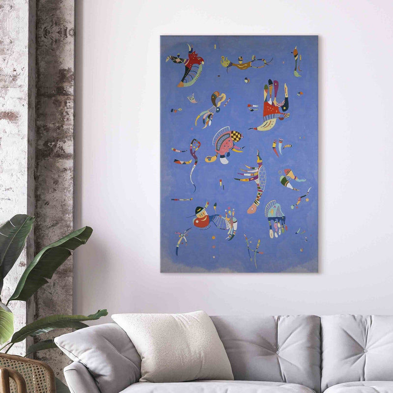 Lielformāta glezna - Zilas debesis - Kandinska kompozīcija ar abstraktām formām, 151645, XXL G-ART