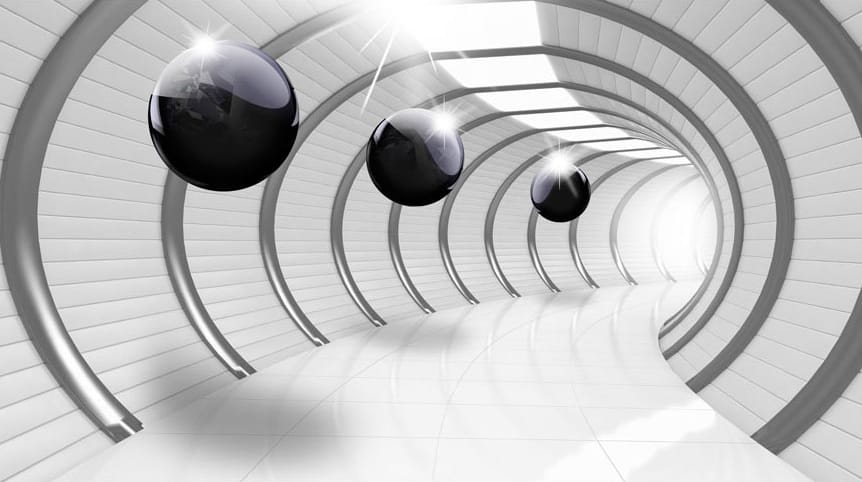 Lielformāta modernas fototapetes - Futūristiskais tunelis, 90457, 500x280 cm Tapetenshop.lv