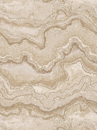 Marble non-woven wallpaper with metallic effect - beige, gold, 1406460 AS Creation